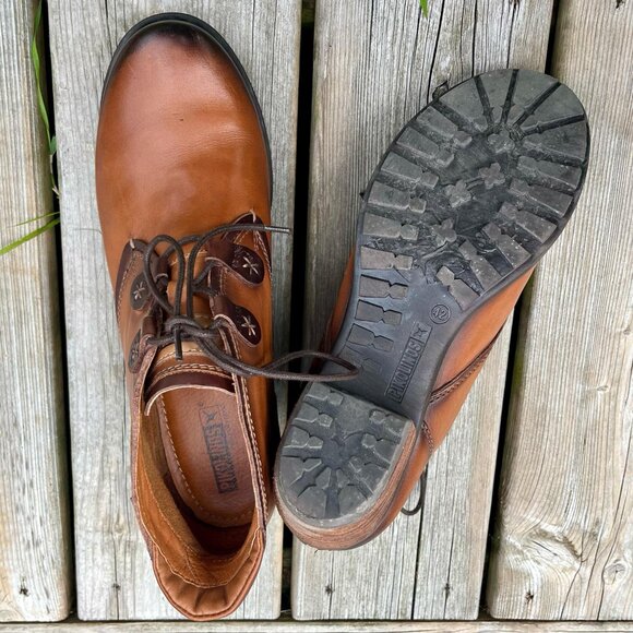 Women's PIKOLINOS Brown Leather Ankle Boots Size 42 - Picture 4 of 10